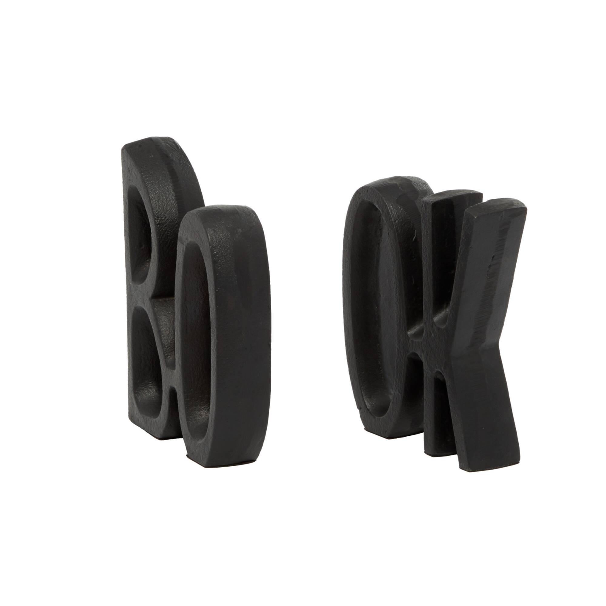 7" Black Book Aluminum Industrial Bookends